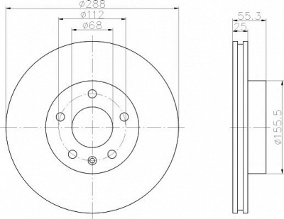 HELLA PAGID 8dd355104481 -  Тормозной диск